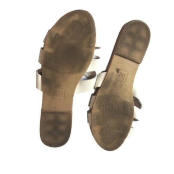 Gap Ivory Leather Summer Casual Slide Sandals 8.5 - Picture 7 of 7